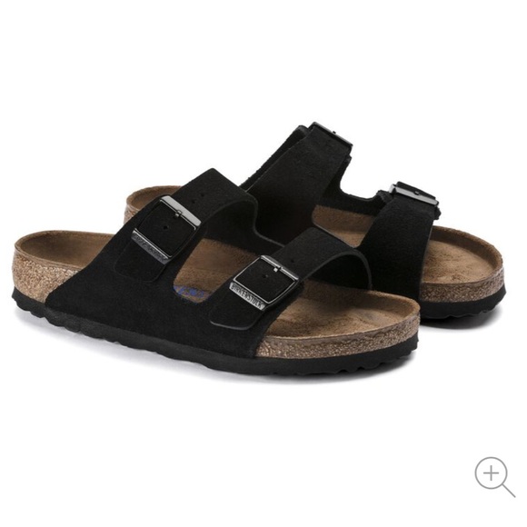 Birkenstock Other - Birkenstock / Arizona Soft Footbed Black Suede Sandals